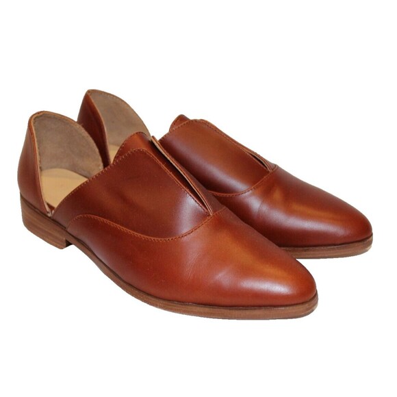 Nisolo Emma d’Orsay Slip On Oxford Flats Women's Brandy NIB $170 - Picture 3 of 7